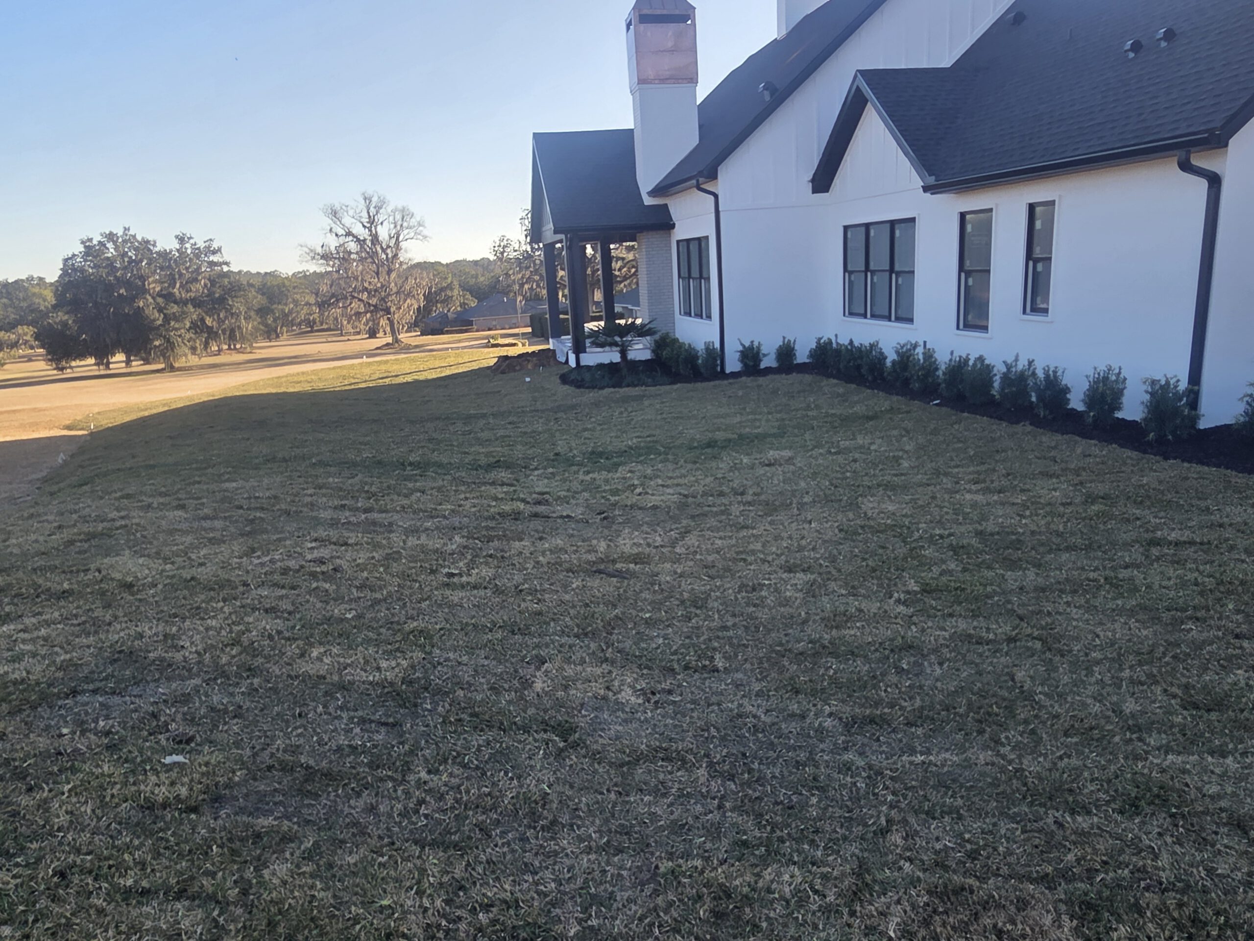 After - completed sod and mulch